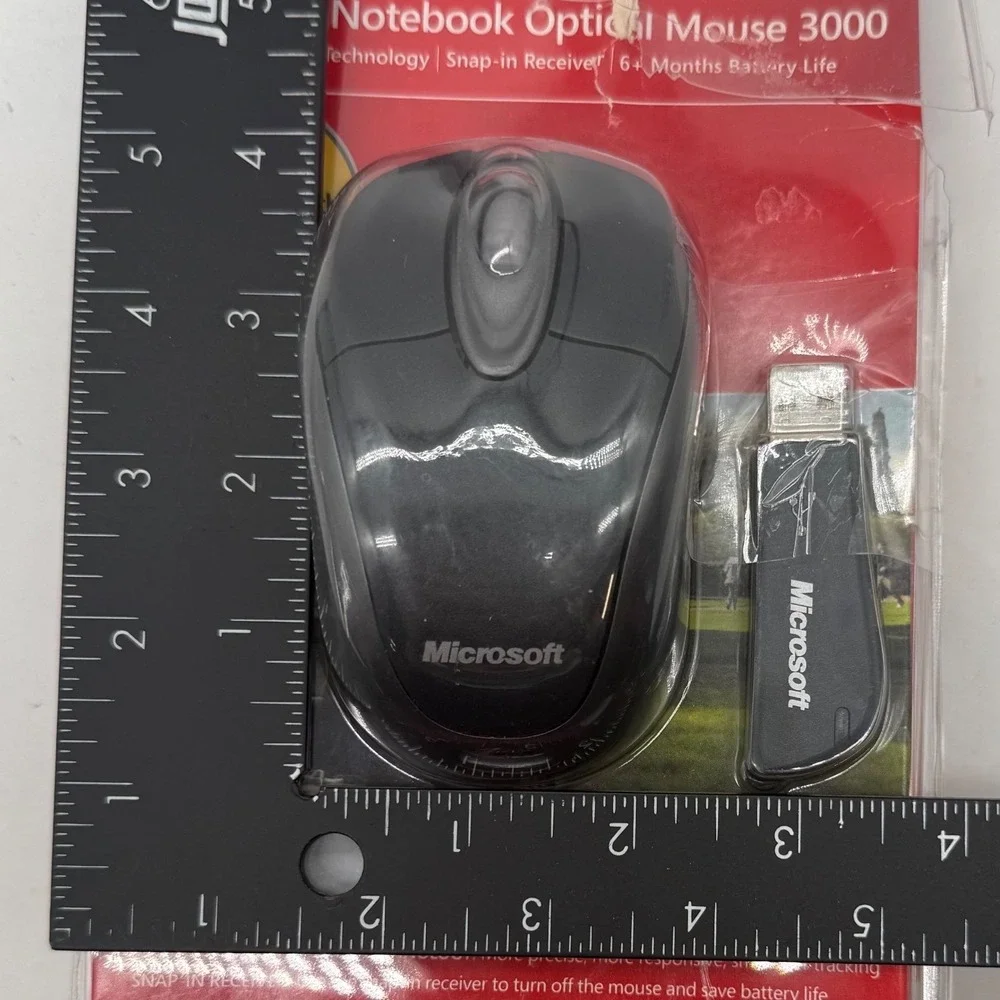 Microsoft Wireless Notebook Optical Mouse‎ 3000 Black USB Receiver with dongle